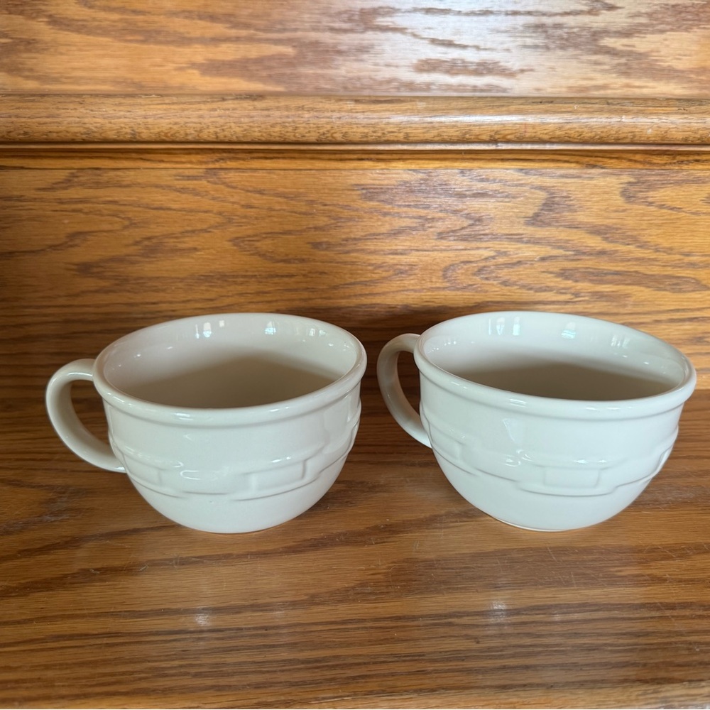Longaberger Ivory Cappuccino Mugs (set of 2)
